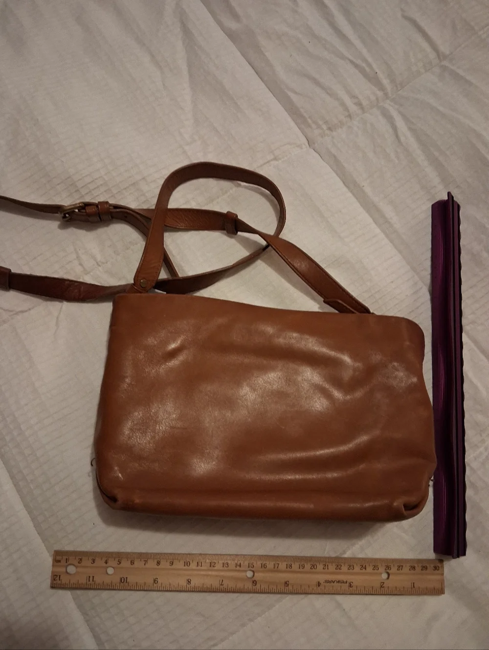 J. Crew Cognac Leather Shoulder Tote